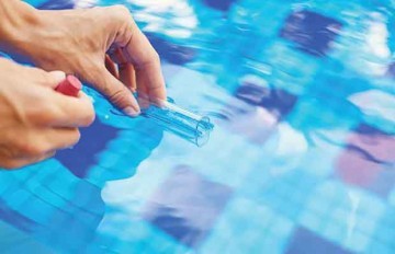 Answering the question: Why is swimming pool water blue?