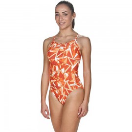 ARENA Women's Shattered Glass Light Drop Back MaxLife One Piece Swimsuit