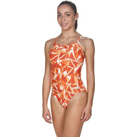 ARENA Women's Shattered Glass Light Drop Back MaxLife One Piece Swimsuit