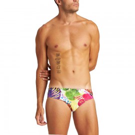 Mens Seasonal Print 3-inch Brief Athletic Training Swimsuit