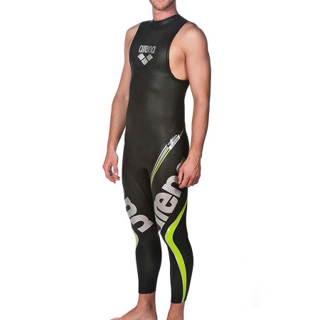 ARENA Mens Carbon Triathlon Wetsuit Sleeveless Neoprene Carbon Fiber-Lined Panels