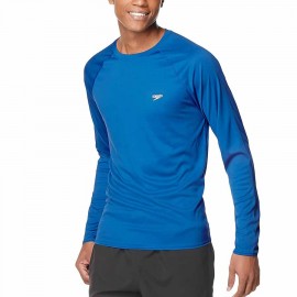 Speedo Men's UV Swim Shirt Easy Long Sleeve Regular Fit