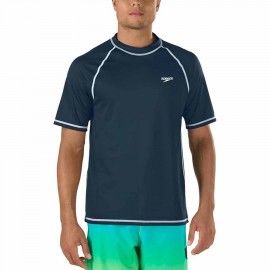 Men's Uv Swim Shirt Short-Sleeve Loose Fit Easy Tee