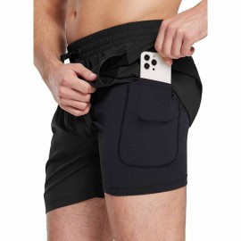 Swim Trunks 5.5&7&9 Inch Board Shorts with Compression Liner